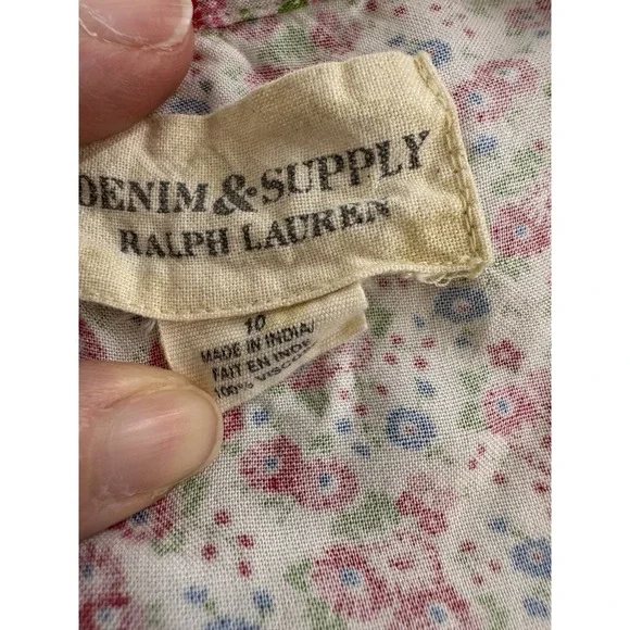 Ralph Lauren Denim And Supply Dress Floral Ditsy Cottagecore Size 10 - Picture 4 of 11